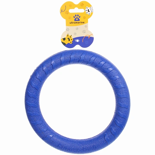 Кольцо - пуллер для собак средних и крупных пород "ЛЮБИМЫЙ БРО", цвет синий, d - 18.5см (подвес)✦