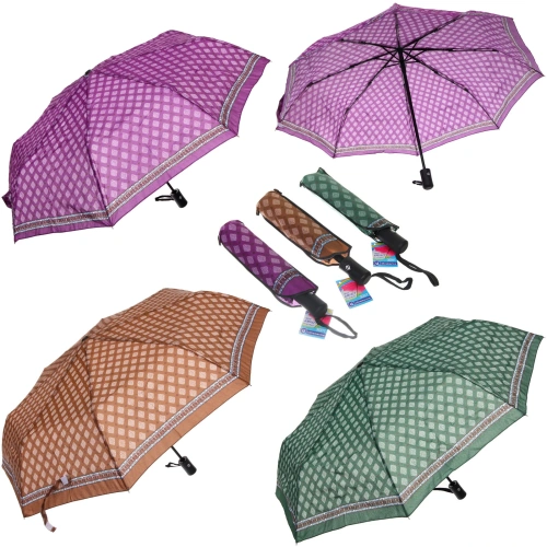 Зонт женский автомат "Ultramarine - Пронто", микс 6 цветов, 8 спиц, d-115см, длина в слож. виде 28см