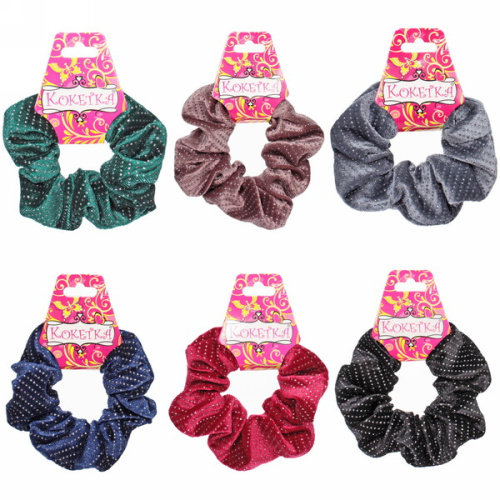 Резинка для волос 1шт "Нair style - Vanessa", микс 6 цветов, d-10,5см