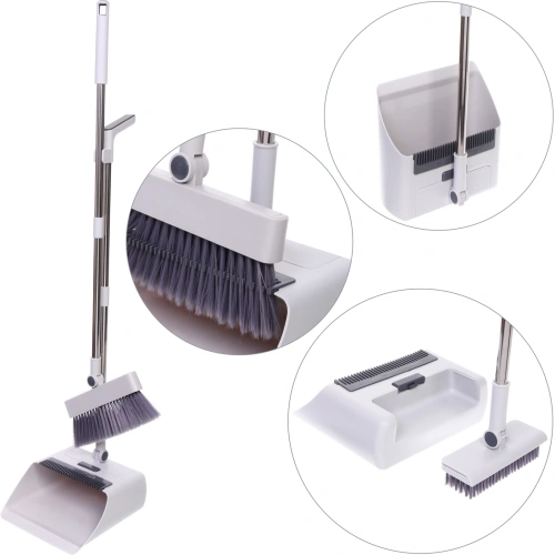 Набор для уборки 3в1, совок,  две щетки для пола, водосгон "Клио"
