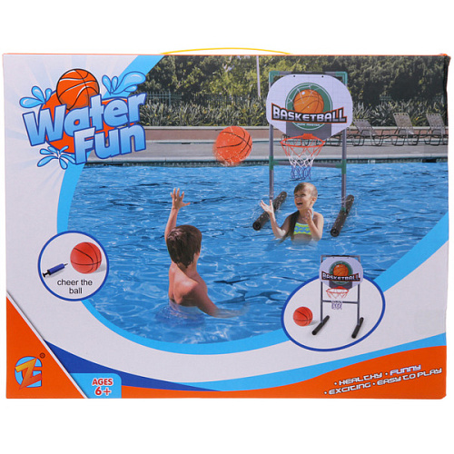 Набор игровой для бассейна ZG270-265 кольцо с подставкой 454567 см, мяч 12 см 1 шт, насос_7