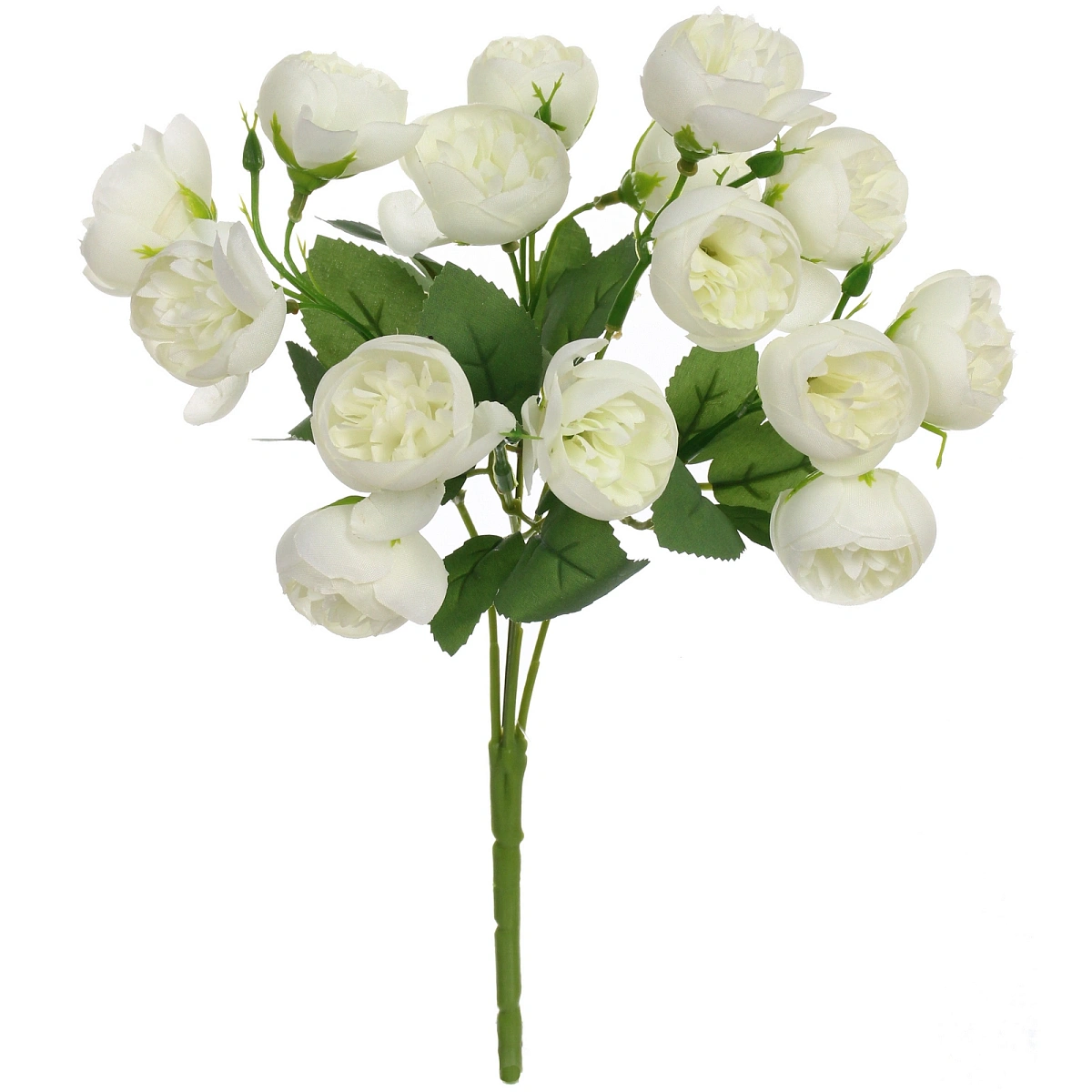 Искусственные цветы "Розочки" 30см 15 цветков белые