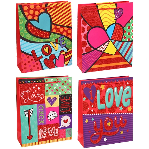 Пакет подарочный "LOVE" 26*32*10 см