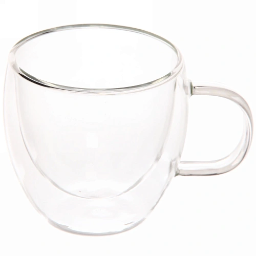 Кружка стеклянная с двойными стенками 220мл "Хай-Тек" LCWB1314