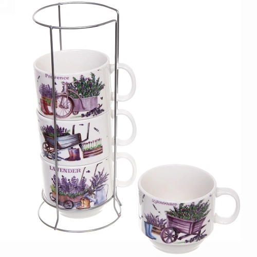 Набор кружек на стойке 200мл Прованс_4