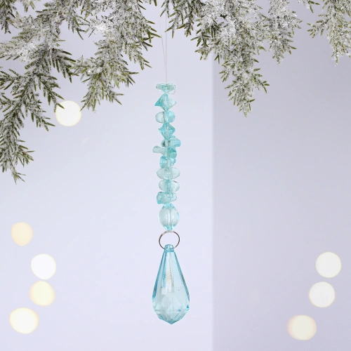 Подвеска "Изящный камень" 13 см, Голубой