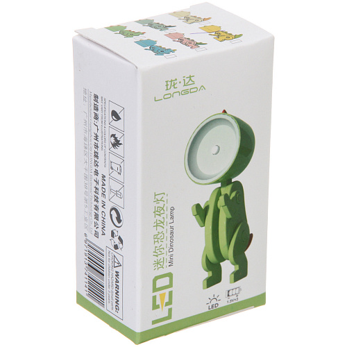 Настольная лампа Sweet - Динозаврик LED 5,13,69,8 см, батарейки AG3 02W, Голубой_8