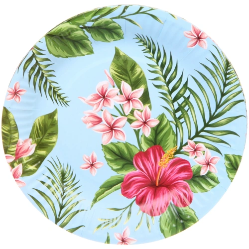 Тарелка бумажная 18 см в наборе 10 шт "Тропическое настроение"