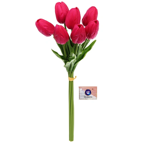 Цветы искусственные "Natur" 38см Тюльпаны 7шт фиолетовые