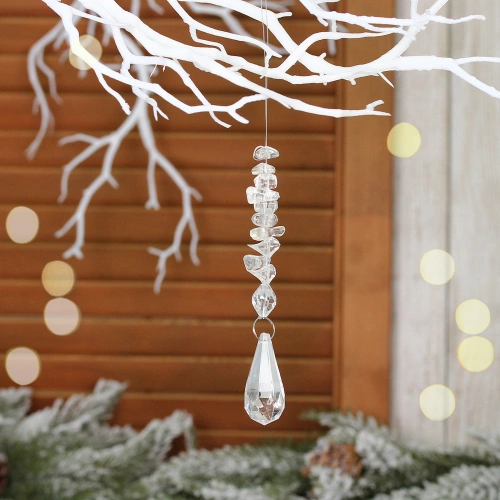 Подвеска "Изящный камень" 13 см, Прозрачный