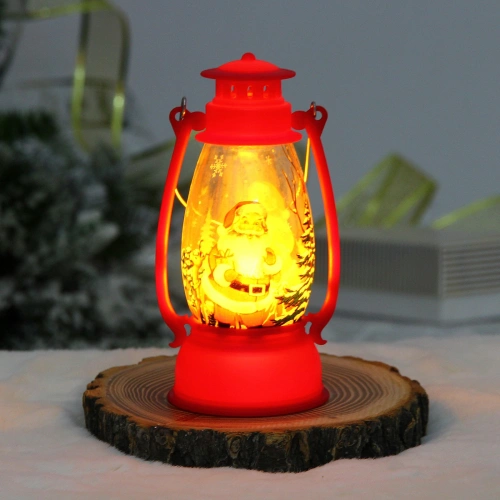 Сувенир с подсветкой "Лампа - Дед Мороз" 6*6*13 см, Красный