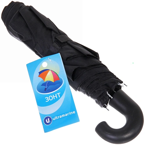 Зонт мужской механический Классика-2019 цвет черный, 8 спиц, d-97см, длина в слож виде 27см_4