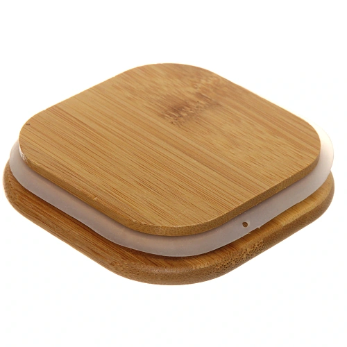 Банка для продуктов стеклянная 1200мл Хай-Тек с бамбуковой крышкой, квадратная 1020см_3