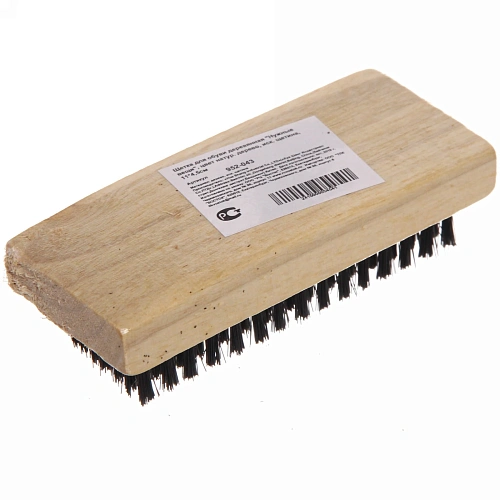 Щетка для обуви деревянная Нужные вещи, цвет натур дерево, иск щетина, 114,5см_4