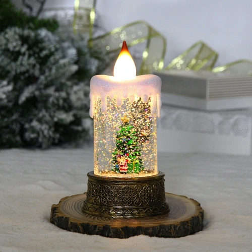 Сувенир с подсветкой "Таинственная елочка" 8,2*5,3*16,3 см, Бронза