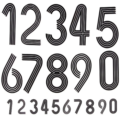 Термоаппликация Номер на футболку 003 (чёрный, большие цифры 0-9, маленькие 0-9)_6