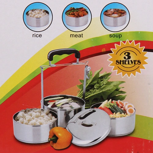 Контейнер для продуктов металлический 1316,5см 3уровня, пластиковая ручка_6