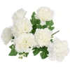 Искусственные цветы "Букет гвоздик" 35см 7 цветков белые