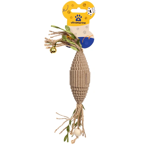 Игрушка - когтеточка ЦапЦап, валик, цвет коричневый, 9,53,12,2см _3