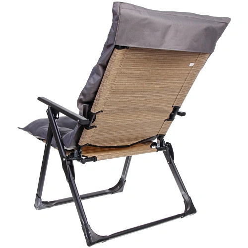 Кресло складное с подлокотниками Люкс, 6264100 см, беж+серый,3 положения_28