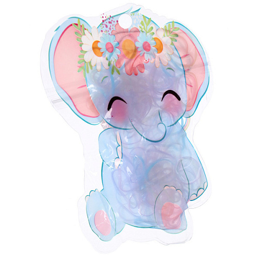 Резинки для волос силиконовые 100шт МАРМЕЛАДКИ, слоник, цвет нежный микс, 1712см_3