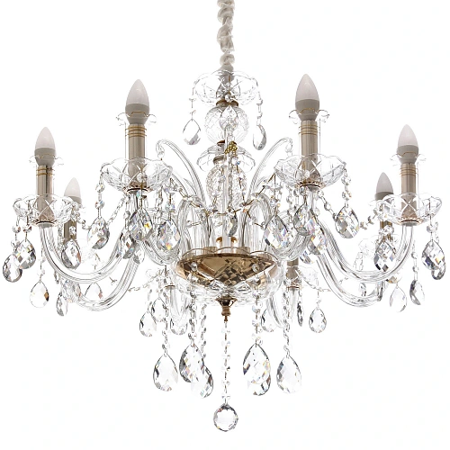 Люстра подвесная в стиле барокко "Bottega" 8*40Вт 25-S9014 со стеклянными основаниями