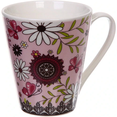 Кружка керамическая 350мл Летние узоры, микс цветов_9