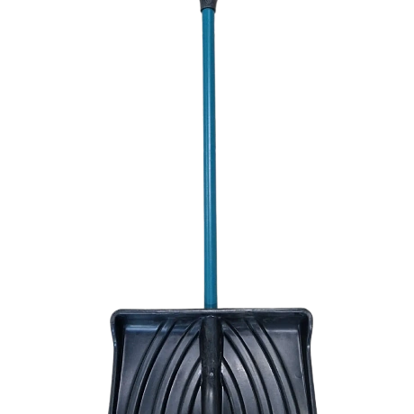 Лопата снеговая "Крепыш-2" 465*340 мм, пластик.с клёп. пл.,со стеклок/ч и V-ручкой, d=32