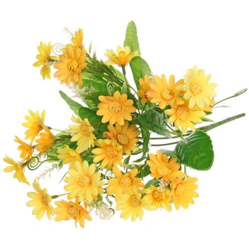 Искусственные цветы "Ромашки" 29см 28 цветков желтые