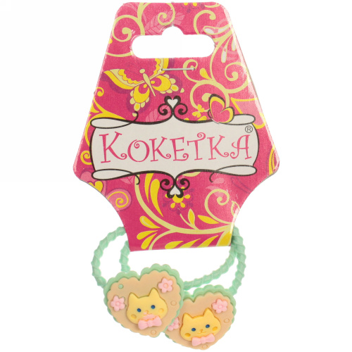 Резинки для волос детские 2шт "Кокетка - Baby style", милые котики, d-3,5см