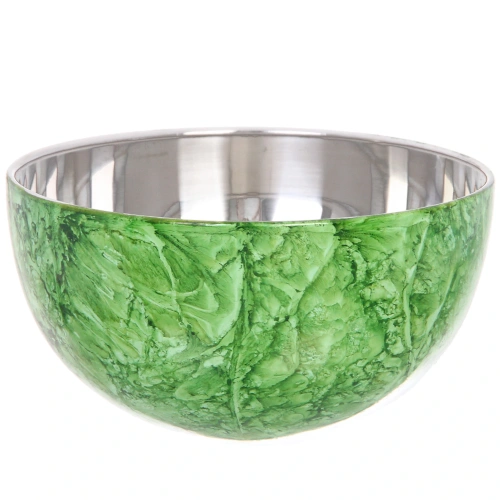 Салатник из нержавеющей стали 0,3л 12*6см цветное покрытие "гранит"