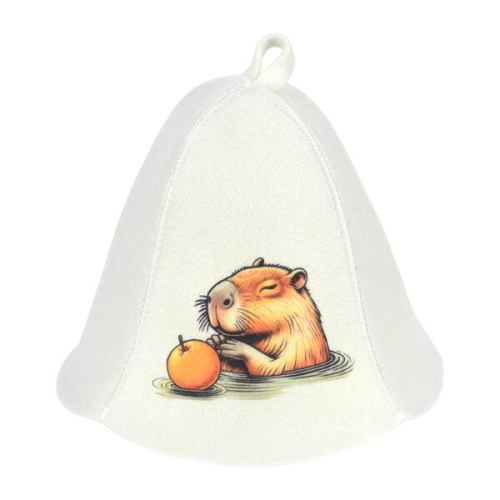 Шапка для бани и сауны "Капибара" "Банные штучки", войлок