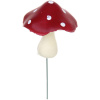Фигура на спице "Грибочек - Мухомор затейник" 5,5*6 см (общ.высота 10 см), бордовый