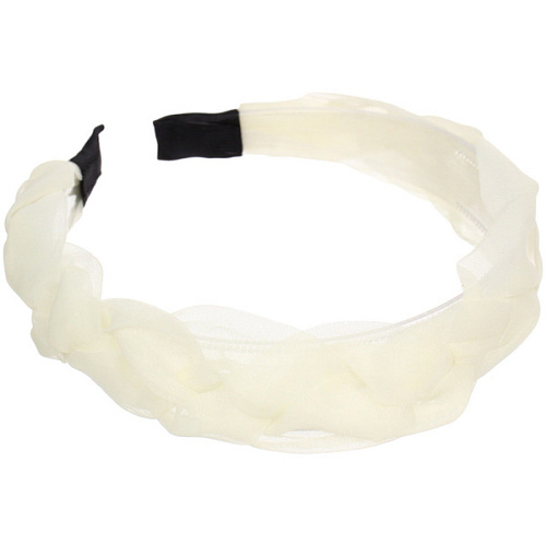 Ободок для волос МАРЦИПАН, мальта, ширина 3см, микс 6 цветов ( в пакете с подвесом)_6