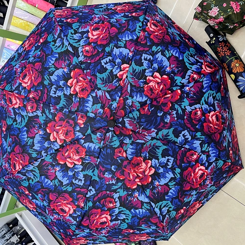 Зонт женский автомат "ФИДЖИ", микс 6 дизайнов, d-110см