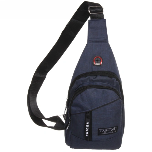 Сумка - мессенджер  "Element - hit", цвет синий, два отделения, 30*17*5см