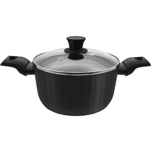 Кастрюля 2,5л "Terra" со стеклянной крышкой 20см индукция JTr-220-11 