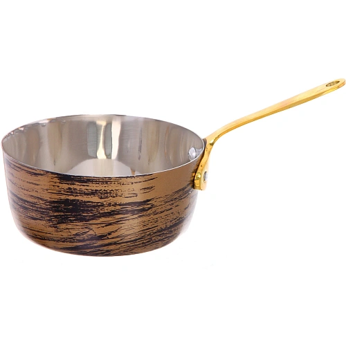 Ковш из нержавеющей стали для соуса 0,3л 12см цвет Антик