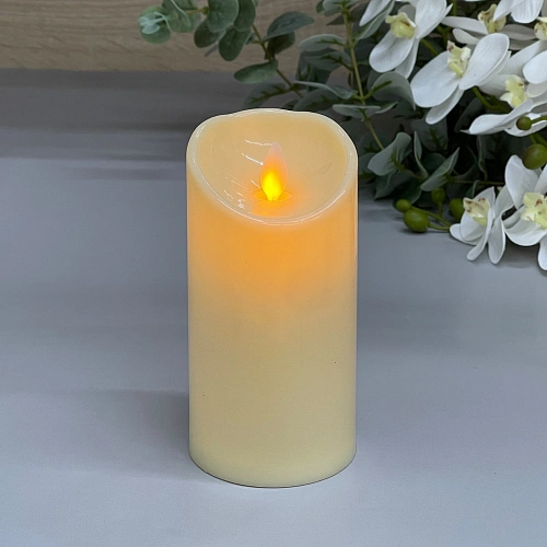 Сувенир с подсветкой "Свеча - Изыск" 7,5*15 см (работает от батареек 3 ААА)