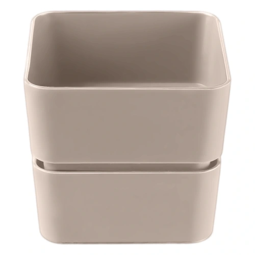 Кашпо для цветов пластиковое 0,45л 9,6*9,6*8,6см "Фиори" Пралине