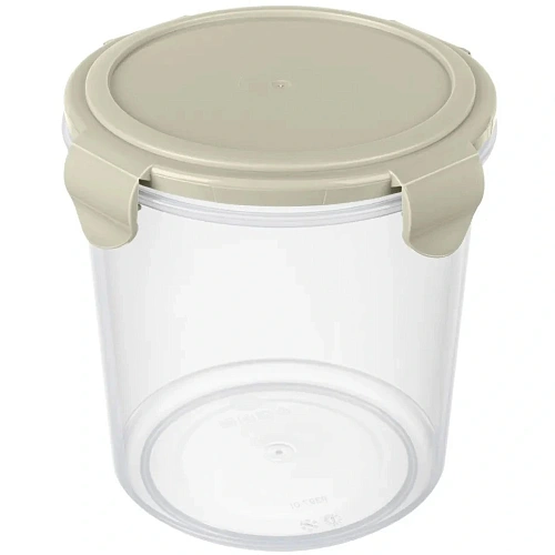 Контейнер для продуктов 1,15л "Smart lock" круглый светло-серый 431160830