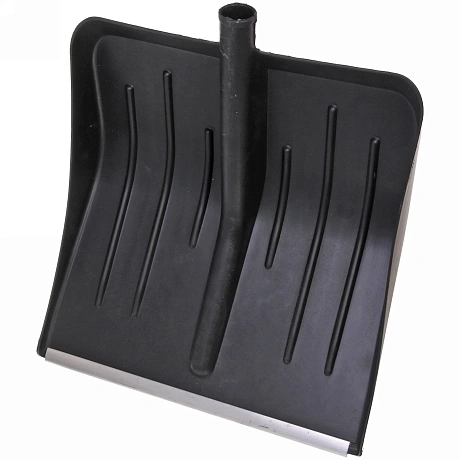 Лопата снеговая "Метель-3" 410*400 мм, пластик.с алюм.планкой, d=32