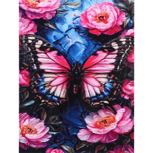 Алмазная мозаика в рулоне 3040см полная выкладка DIAMOND, Бабочка и пионы_4