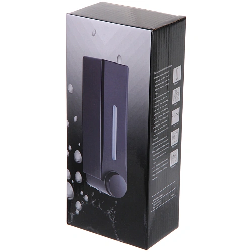 Дозатор для жидкого мыла настенный 300 мл черный DQ57B_10