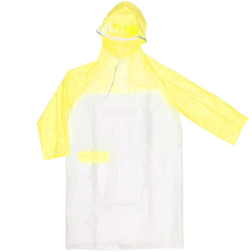 Дождевик-плащ "Радуга" с капюшоном,регулир.манжет,с отдел.под рюкзак, цвет бело-желтый, размер XL(95*57см) ДоброСад