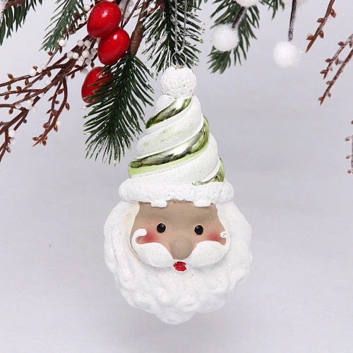 Ёлочная игрушка "Сказочный Дед Мороз" 7*5,5*12 см, зелёный