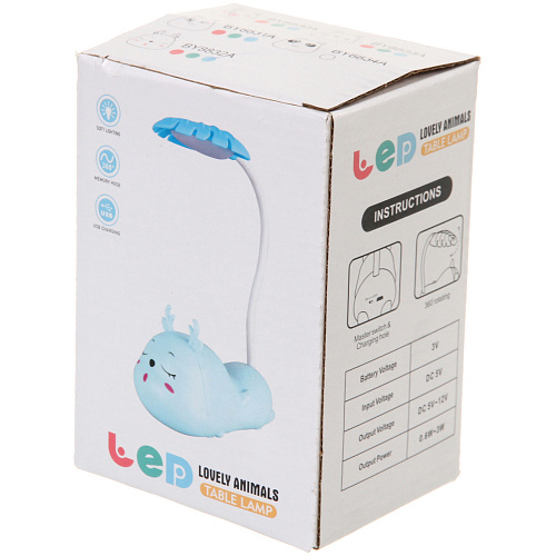 Настольная лампа Sweet deer 7513520 см LED, USB 06-3W, Голубой_8