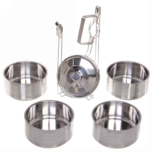 Контейнер для продуктов металлический 13,526см 4 уровня, термо_5