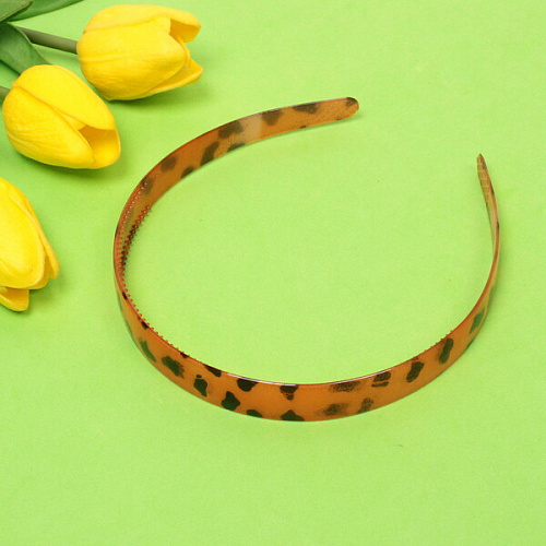 Ободок для волос пластиковый Florance, цвет янтарь, 1,8см_4