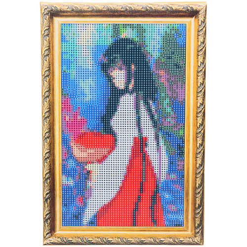 Алмазная мозаика на подрамнике с полным заполнением МИР ЯРКИХ КРАСОК, Хина с фруктами, 2030 см_8